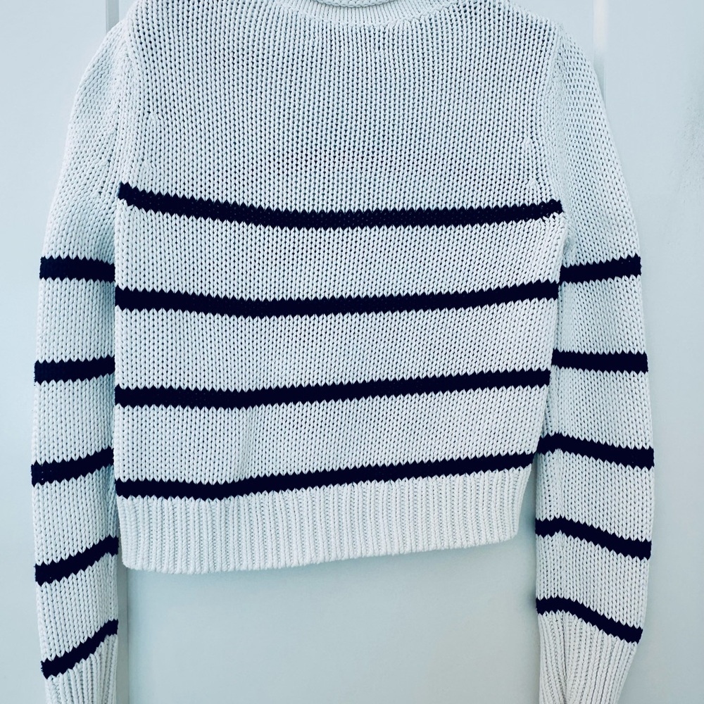 La Ligne Navy and White Striped Marin Mini Sweater - Picture 4 of 5